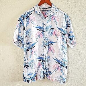 CUBAVERA Hawaiian Short Sleeve Casual Button-Down Shirt.